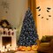 Black Artificial Halloween Christmas Tree with PVC Branch Tips and Cool White LED Lights